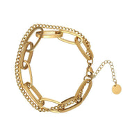 Load image into Gallery viewer, Gold Double Layer Bracelet – Versatile Layered Design for a Sophisticated Look
