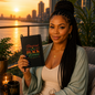Powered by the Black Women Before Me Inspirational Hardcover Notebook