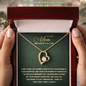 To My Mom – Because of You I Am Heart Pendant Necklace