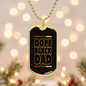 Dope Black Dad - My Hero Dog Tag - Thoughtful Jewelry Gift for Dad