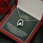 To My Mom – Because of You I Am Heart Pendant Necklace