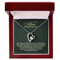 To My Mom – Because of You I Am Heart Pendant Necklace