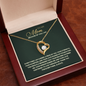 To My Mom – Because of You I Am Heart Pendant Necklace