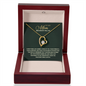 To My Mom – Because of You I Am Heart Pendant Necklace