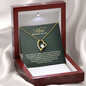 To My Mom – Because of You I Am Heart Pendant Necklace