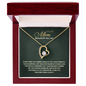 To My Mom – Because of You I Am Heart Pendant Necklace