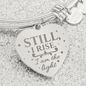 Still, I Rise Engraved Heart Bangle | Meaningful Self-Love Bracelet for Her