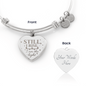 Still, I Rise Engraved Heart Bangle | Meaningful Self-Love Bracelet for Her