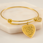 Still, I Rise Engraved Heart Bangle | Meaningful Self-Love Bracelet for Her