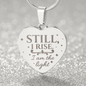 Still, I Rise Engraved Heart Necklace | Meaningful Self-Love Gift for Her