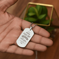 Fear Not – Dog Tag Necklace, Gift for Him