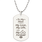 To My Man – Dog Tag Necklace, Gift for Him