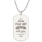 Fear Not – Dog Tag Necklace, Gift for Him