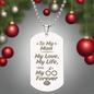 To My Man – Dog Tag Necklace, Gift for Him