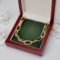Own the Room – Gold Pavé Paperclip Chain Necklace