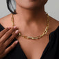 Own the Room – Gold Pavé Paperclip Chain Necklace