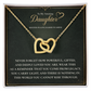 Daughter Interlocking hearts necklace