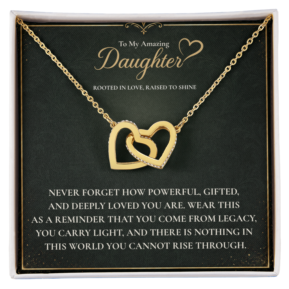 Daughter Interlocking hearts necklace