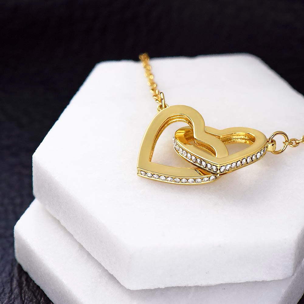 Daughter Interlocking hearts necklace
