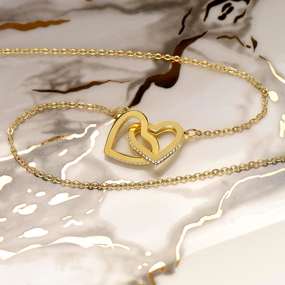 Daughter Interlocking hearts necklace