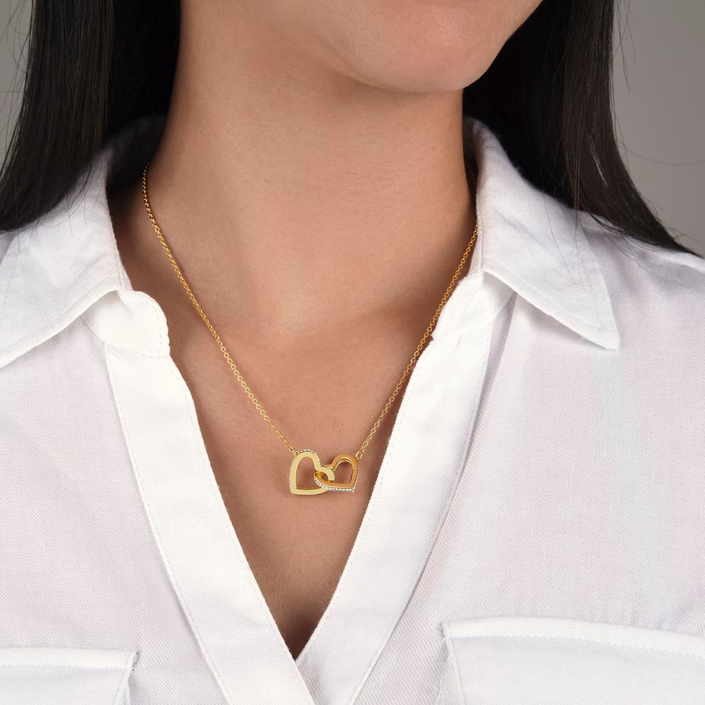 Daughter Interlocking hearts necklace