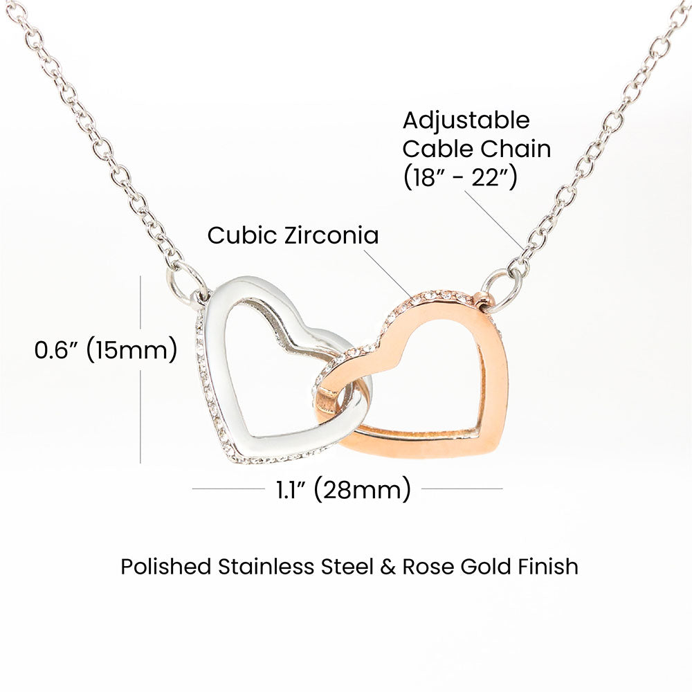 Daughter Interlocking hearts necklace