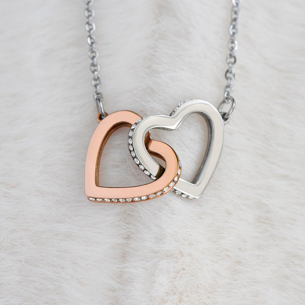 Daughter Interlocking hearts necklace