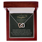 Daughter Interlocking hearts necklace