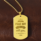 Fear Not – Dog Tag Necklace, Gift for Him