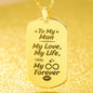 To My Man – Dog Tag Necklace, Gift for Him