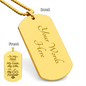 To My Man – Dog Tag Necklace, Gift for Him