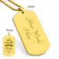 Fear Not – Dog Tag Necklace, Gift for Him