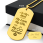 To My Man – Dog Tag Necklace, Gift for Him
