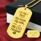 To My Man – Dog Tag Necklace, Gift for Him