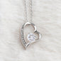 To My Mom – Because of You I Am Heart Pendant Necklace