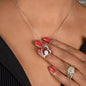 To My Mom – Because of You I Am Heart Pendant Necklace