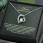 To My Mom – Because of You I Am Heart Pendant Necklace