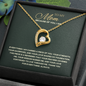To My Mom – Because of You I Am Heart Pendant Necklace