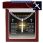 Faith Over Fear Cross Necklace – Inspirational Gold Cross Gift for Strength & Protection