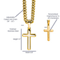 Faith Over Fear Cross Necklace – Inspirational Gold Cross Gift for Strength & Protection
