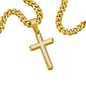 Faith Over Fear Cross Necklace – Inspirational Gold Cross Gift for Strength & Protection