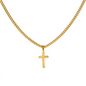 Faith Over Fear Cross Necklace – Inspirational Gold Cross Gift for Strength & Protection
