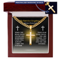 Faith Over Fear Cross Necklace – Inspirational Gold Cross Gift for Strength & Protection