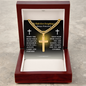 Faith Over Fear Cross Necklace – Inspirational Gold Cross Gift for Strength & Protection