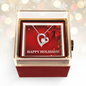 Forever Love Necklace with Rotating Rose Box – Holiday Gift for Her