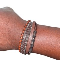 Load image into Gallery viewer, For Him Durable Stainless Steel PU Leather Bracelet - Durable Wristband for Everyday
