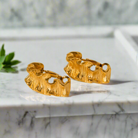 Load image into Gallery viewer, Gold Lava Dangle Earrings – Bold Statement Jewelry for Women
