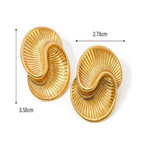 Load image into Gallery viewer, Gold Spiral Shell Stud Earrings – Stylish Nautical-Inspired Jewelry – Everyday Elegance
