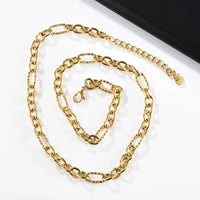 Load image into Gallery viewer, Gold Twist Link Chain Necklace - Stylish Flat Circle Chain
