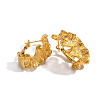 Load image into Gallery viewer, Gold Lava Dangle Earrings – Bold Statement Jewelry for Women

